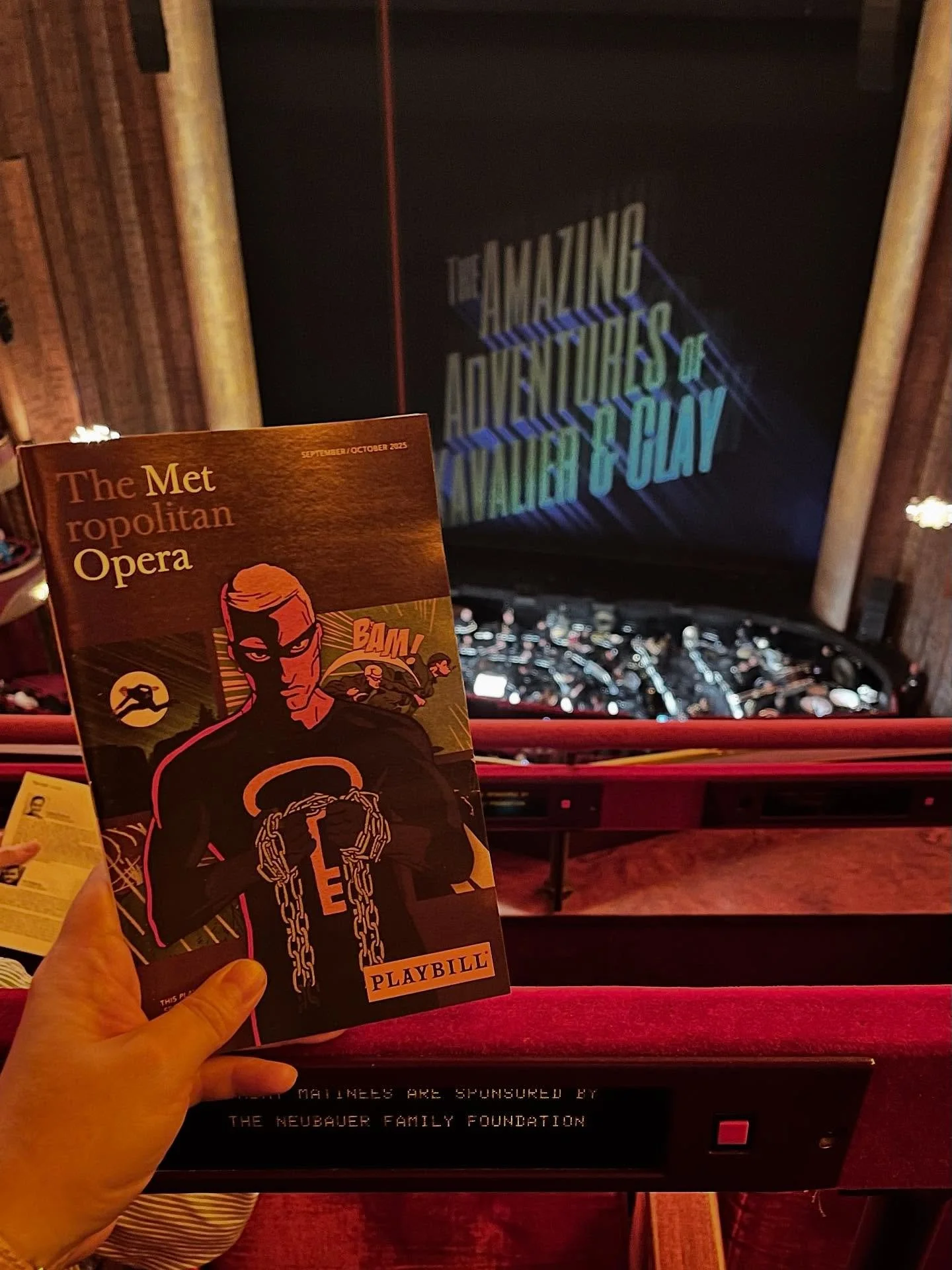 Date night at the opera! Kavalier and Clay is a top-tier all-time fave of mine, and seeing it reimagined in this new form got me all emotional. Bravi!