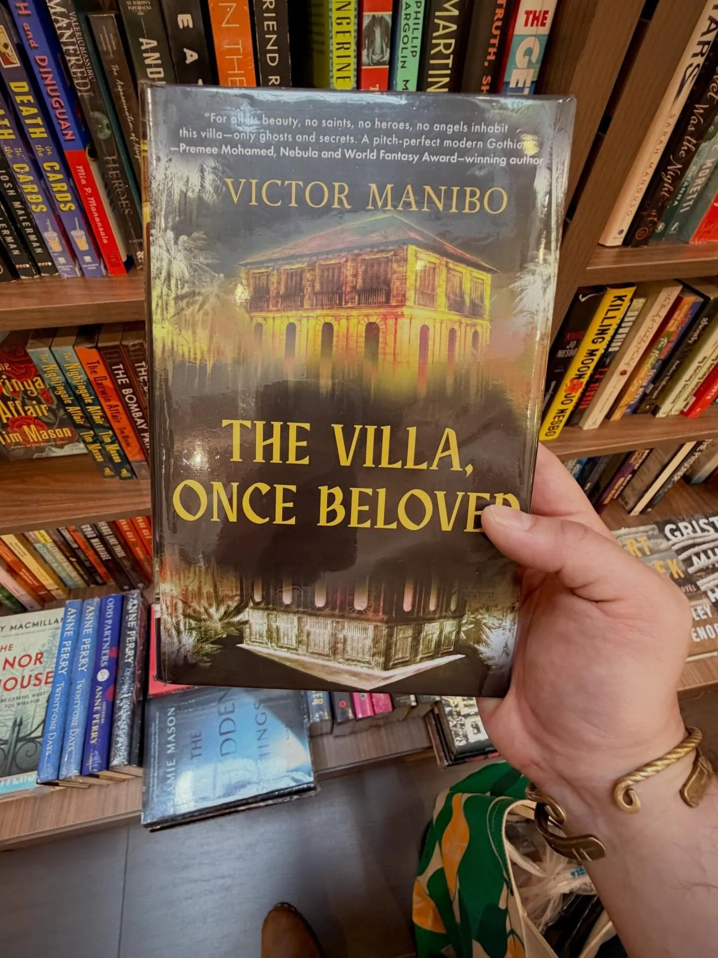 A small and fairly specific author dream fulfilled: to hold my books in a bookshop in my homeland. I&rsquo;ve always known they were here, but now being here myself and having them in my hands is something else. Thank you for the support, @_fullybook