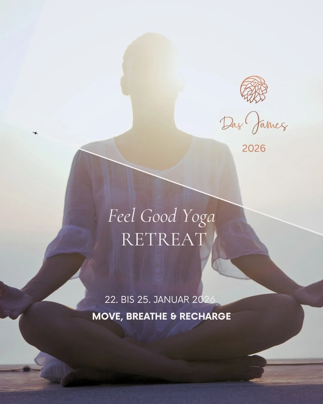 Das perfekte WEIHNACHTSGESCHENK 🤍💫 

MOVE, BREATHE &amp; RECHARGE 
Yogaretreat im James 22. BIS 25. JANUAR 2026

Schenke Dir ein verl&auml;ngertes Winter FEEL GOOD YOGA Wochenende und mach es Dir im HOTEL JAMES in Flensburg ganz besonders gem&uuml;