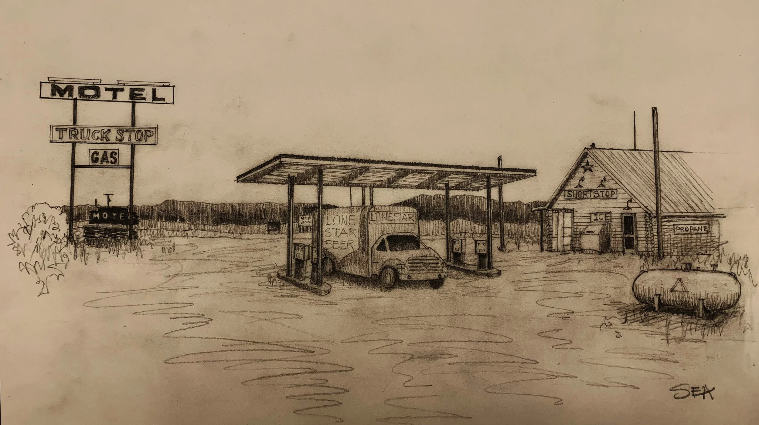 Concept Drawing - Ext. Truck Stop
