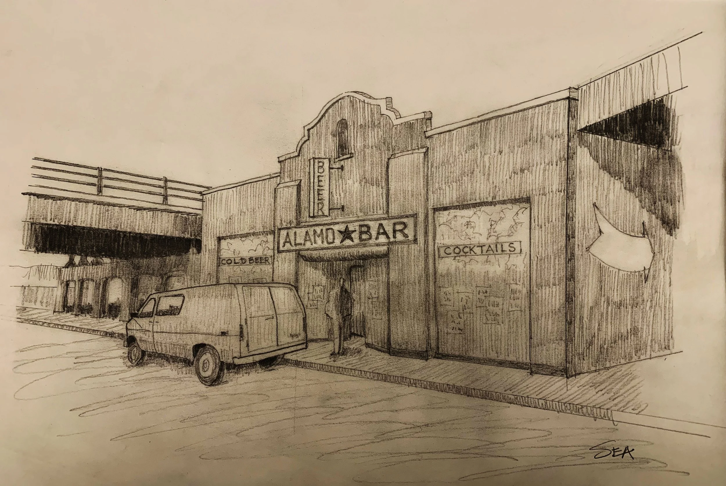 Concept Drawing - Ext. Alamo Bar
