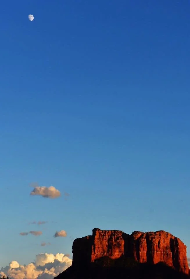 Moonrise over Sedona.