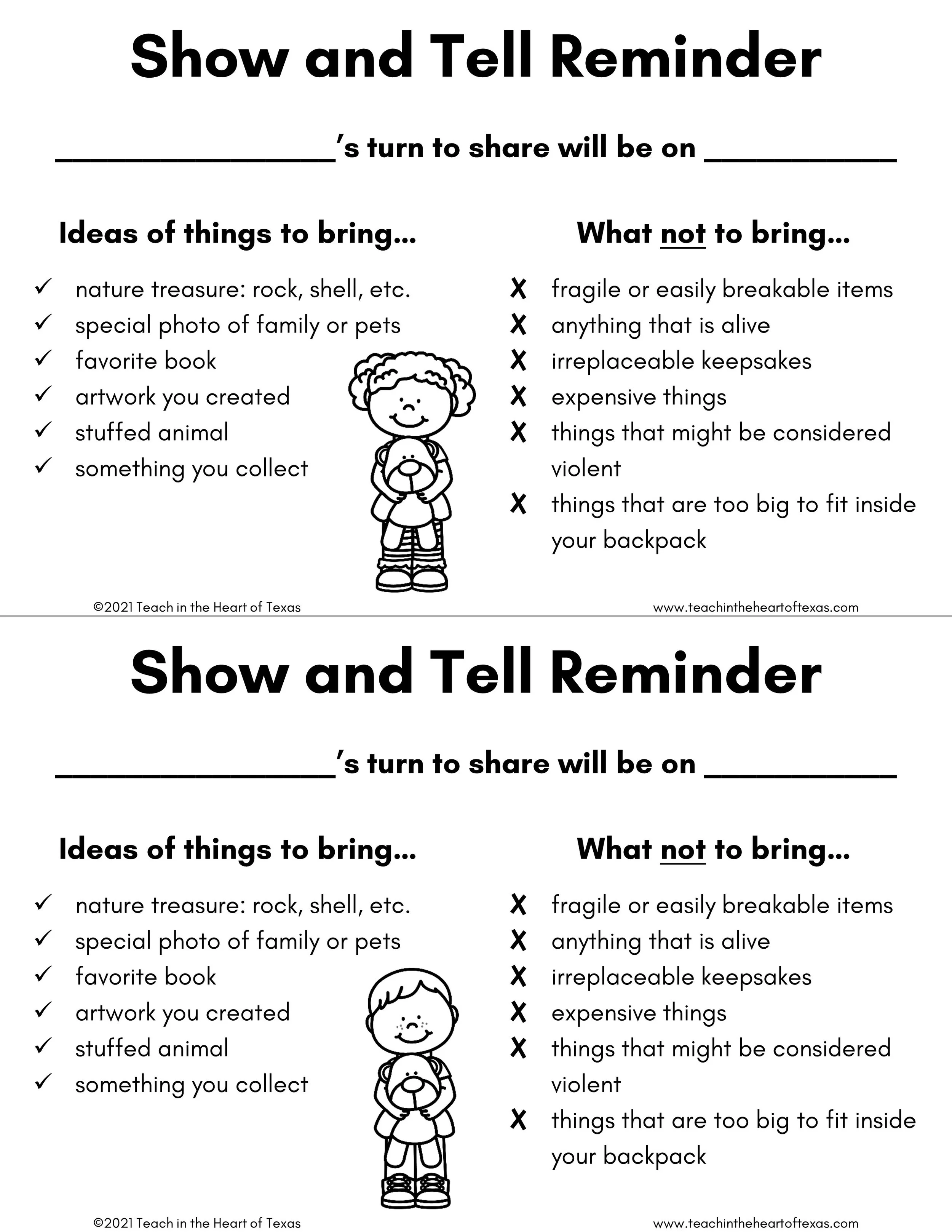 Let Students Share What They Are Excited About with Show and Tell