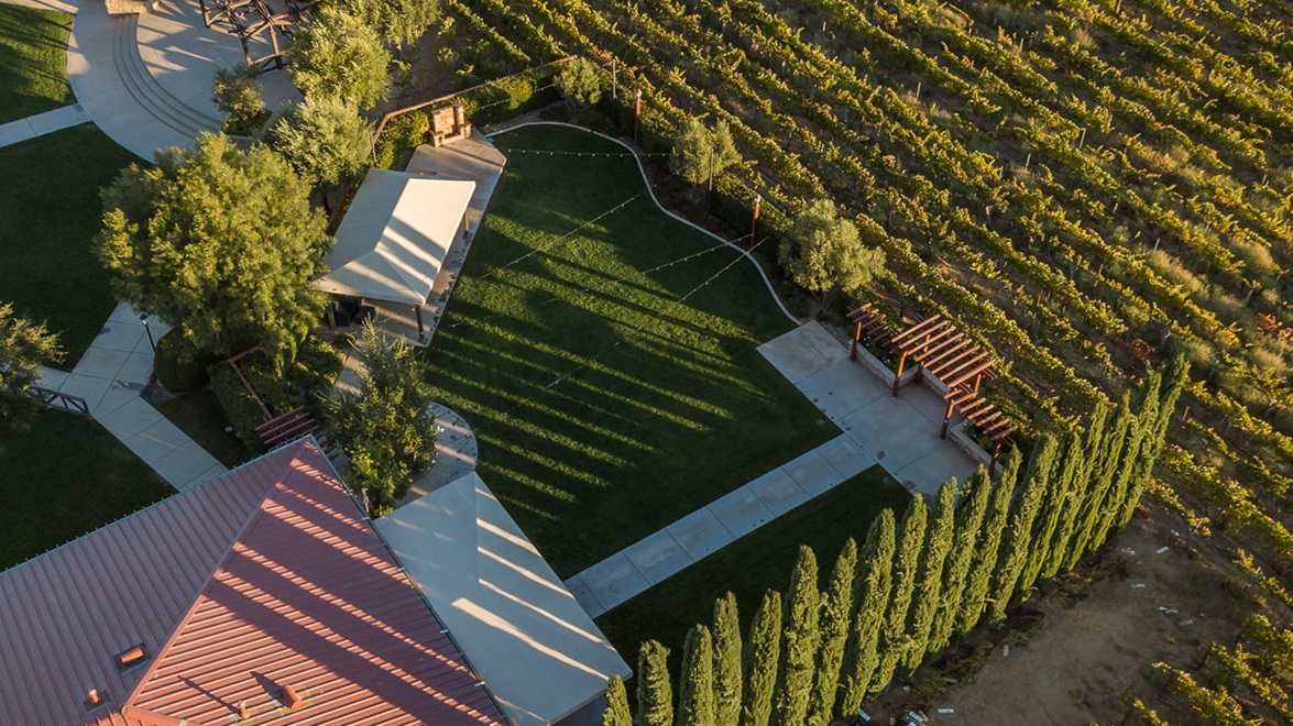 Aerial of Vineyard View venue