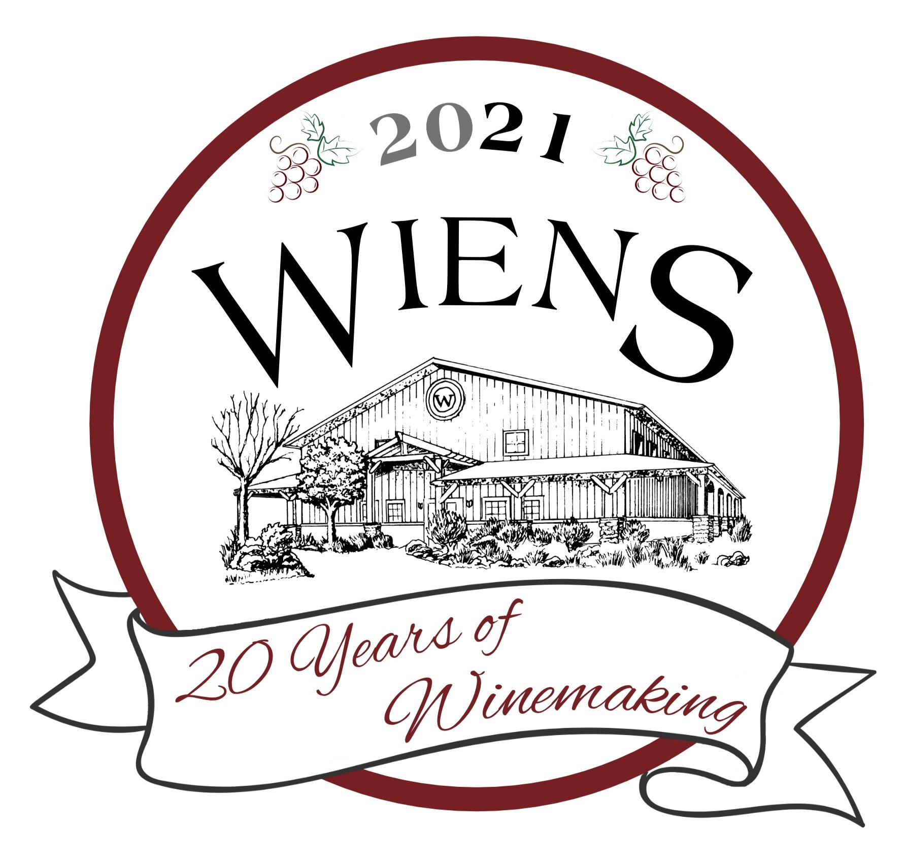 Wiens Family Cellars 20 Years of Winemaking logo