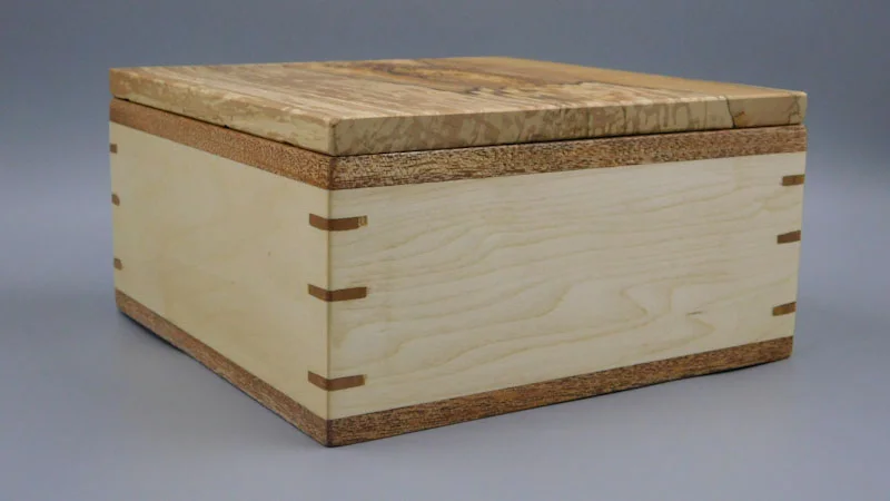 Spalted Maple, Aspen, and Sapele Box - SOLD