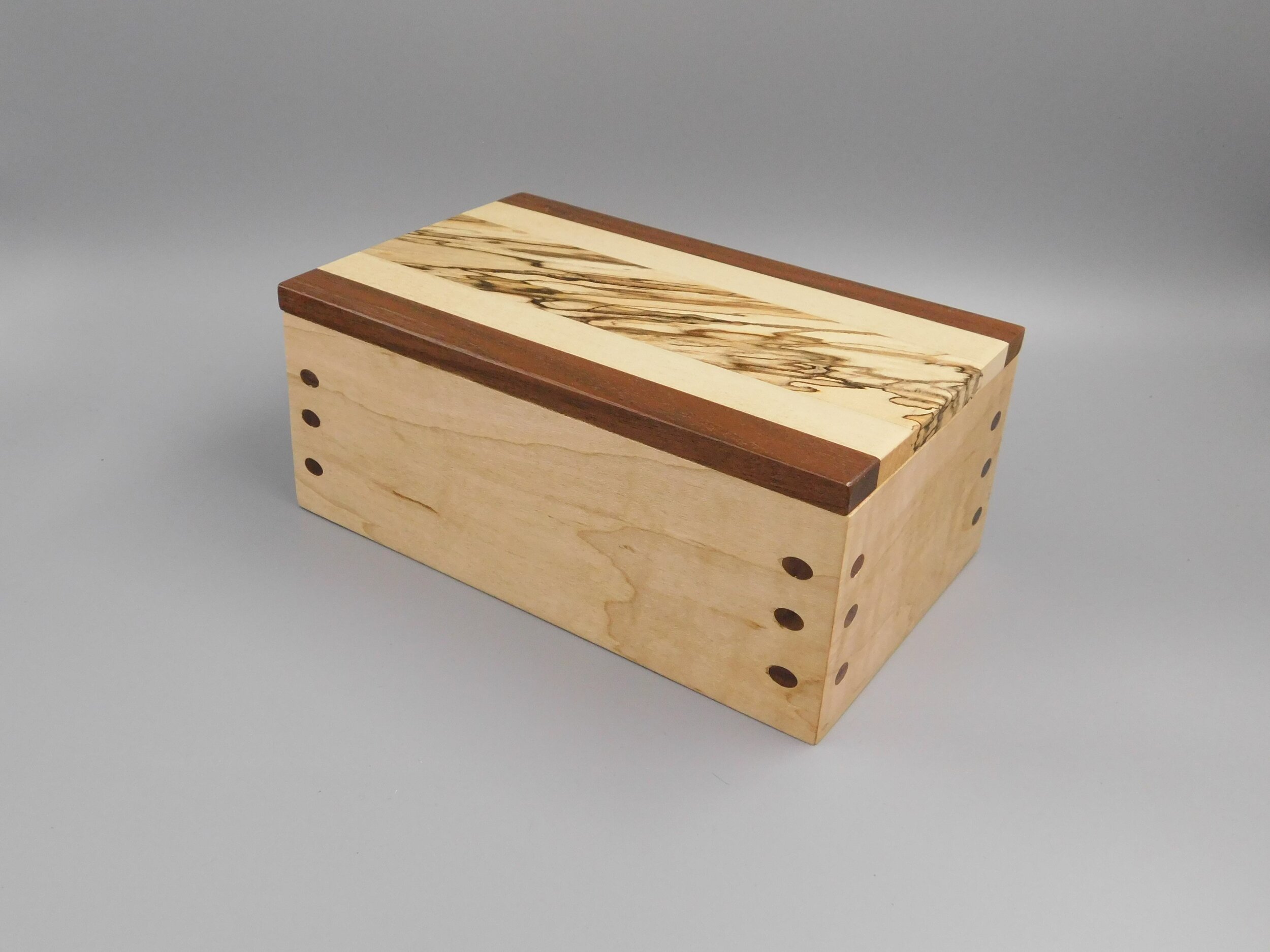 Maple, Walnut, Aspen, and Spalted Hackberry Box