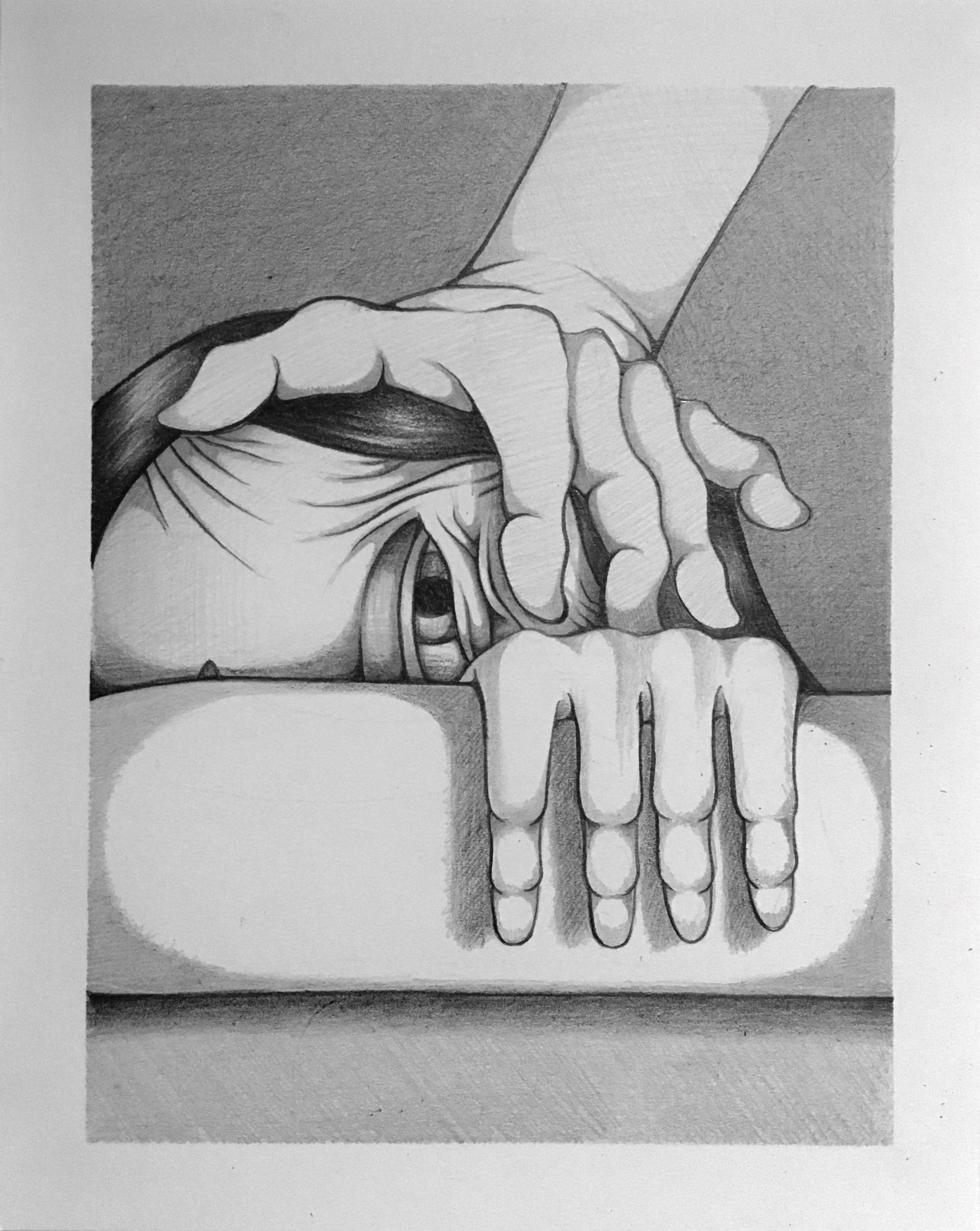  Weight   2020  Graphite on paper  8.5” x 5.5”  