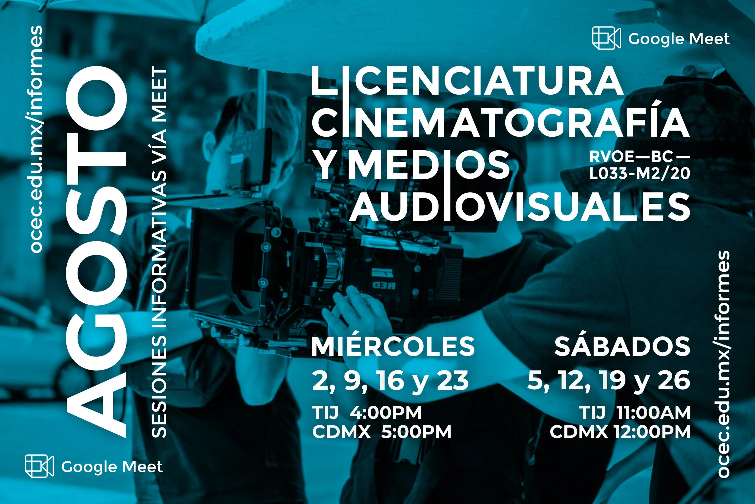 Sesiones Informativas para la Licenciatura en Cinematografía y Medios Audiovisuales