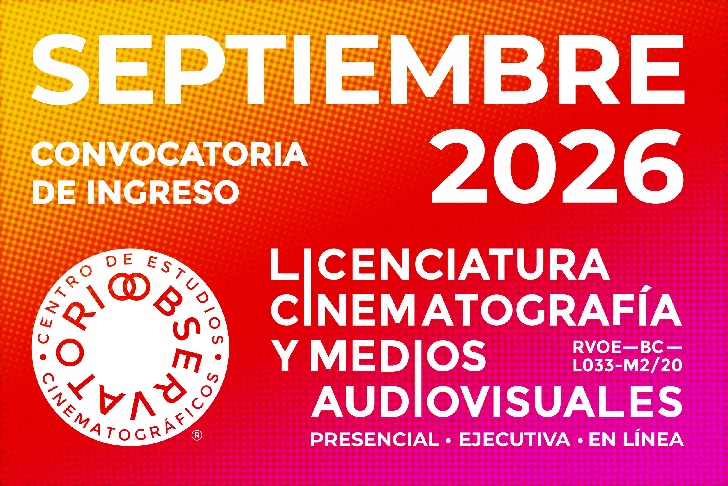 Convocatoria de ingreso - Septiembre 2026