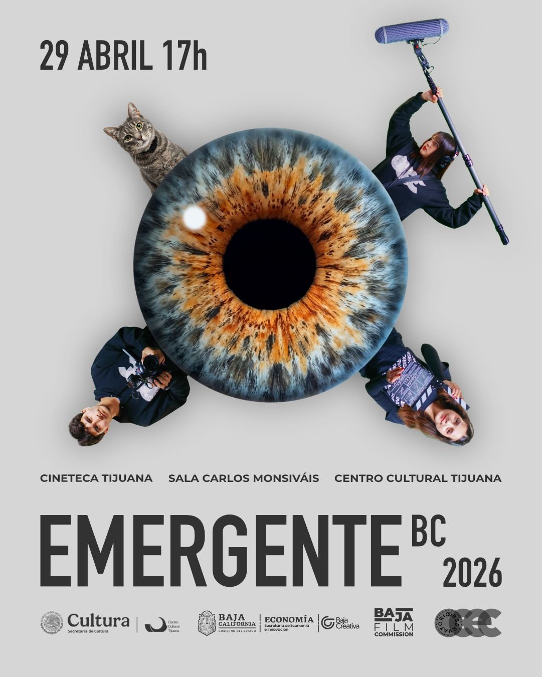 EMERGENTE BC 2026

Muestra de cortometrajes y ejercicios audiovisuales realizados por estudiantes de Observatorio Centro de Estudios Cinematogr&aacute;ficos.

Mi&eacute;rcoles 29 de abril
17:00 h
Sala Carlos Monsivais
Cineteca Tijuana
Centro Cultural