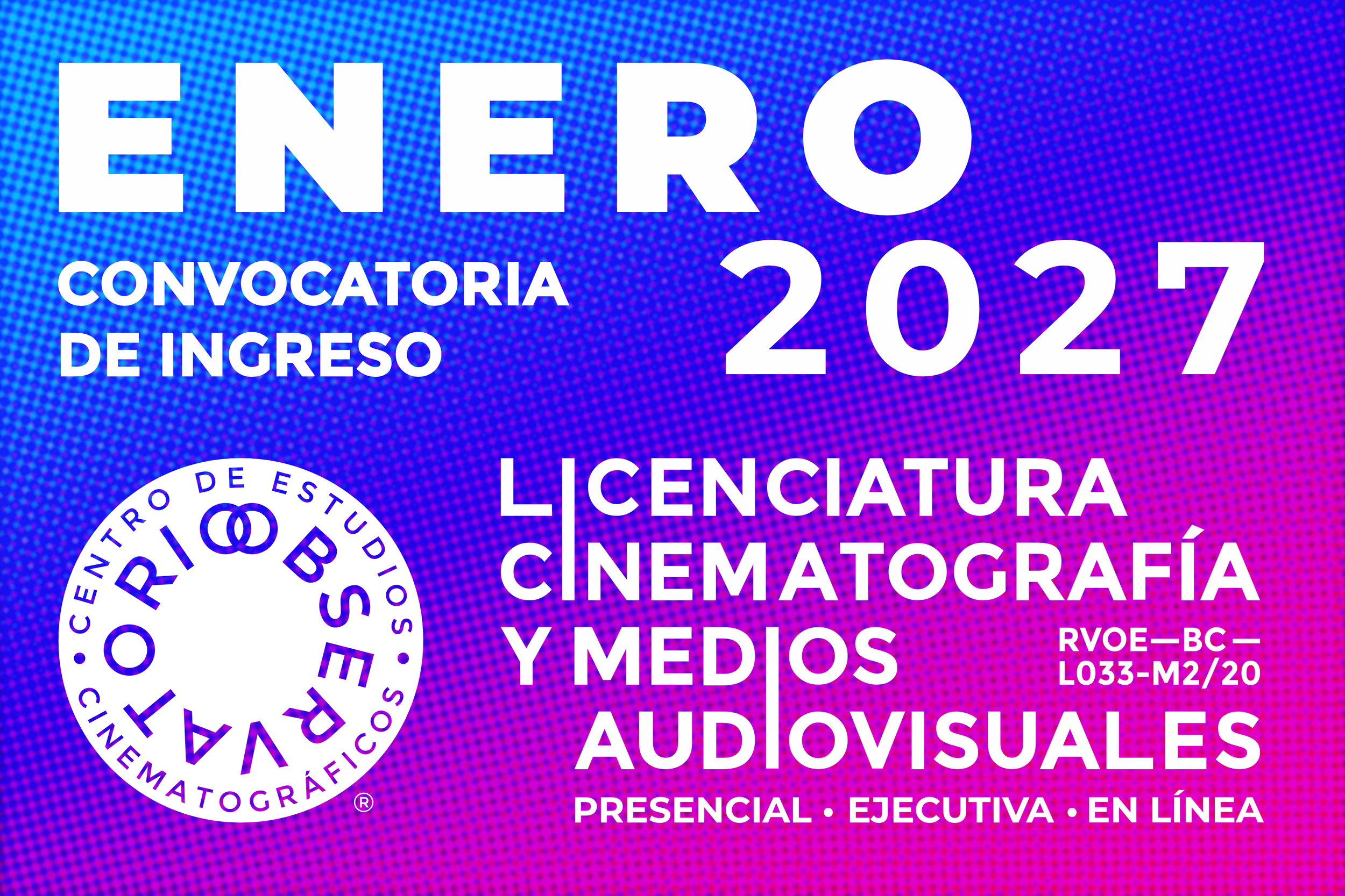 Convocatoria de ingreso - Enero 2027