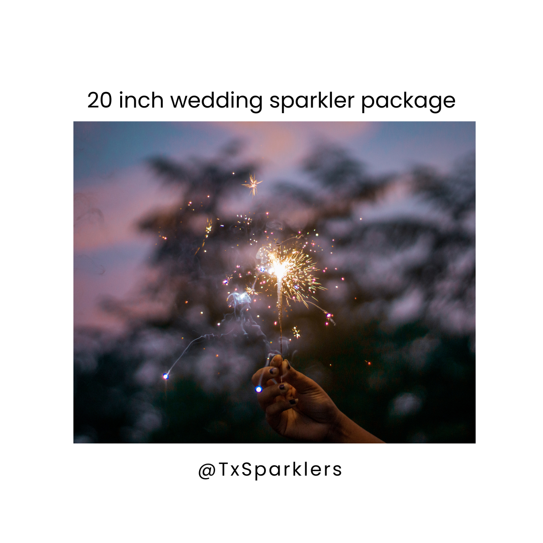 20 Inch Gold Wedding Sparklers — TX Wedding Sparklers