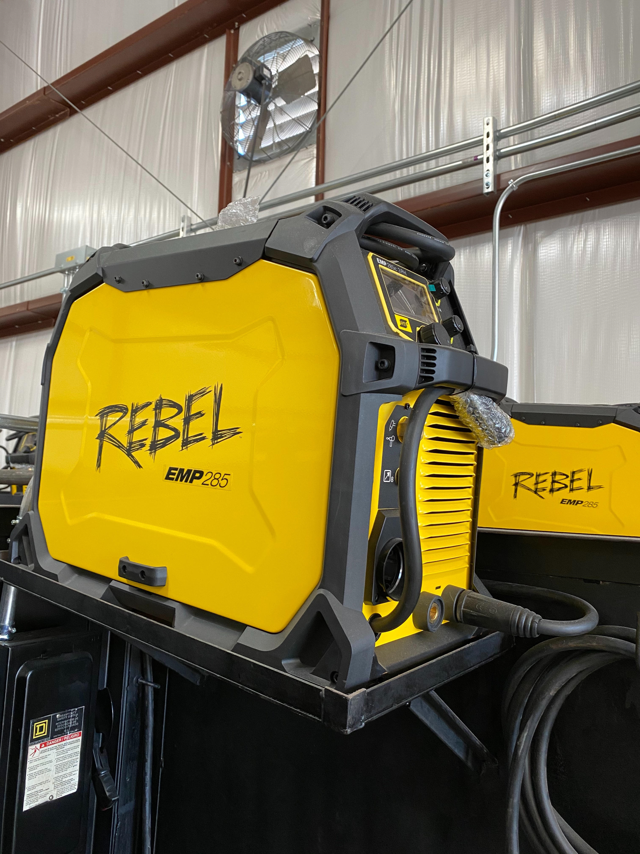  PWA is powered by ESAB and our booths are fully equipped with Rebel 285’s.  The most powerful and industrial multi-process Rebel yet! 