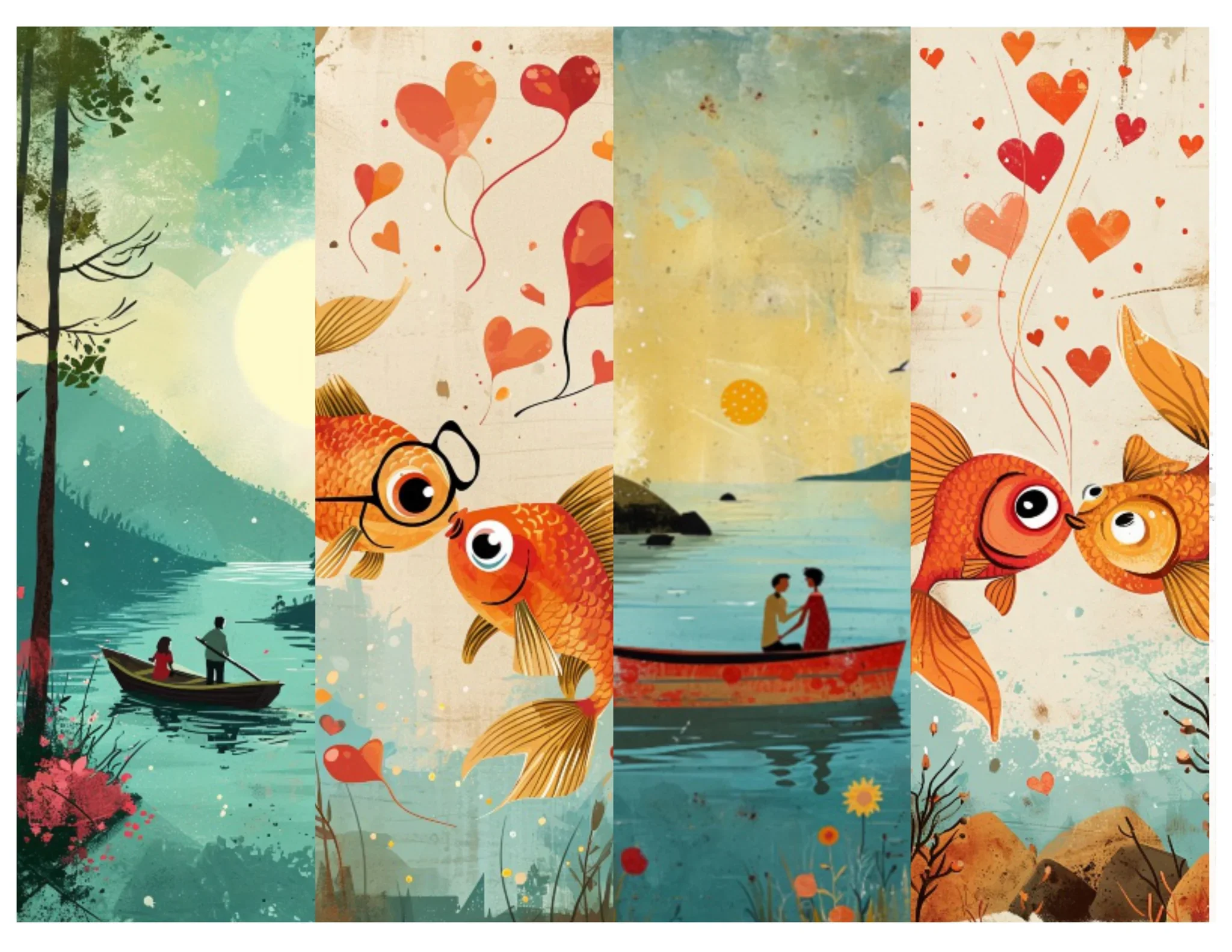 Simply Stated Design-Fish Kisses Bookmark Page