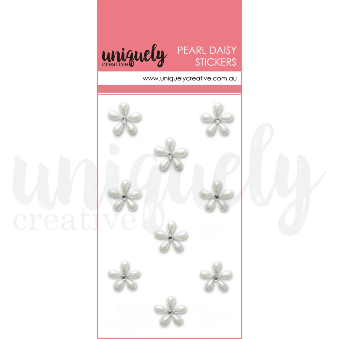 Uniquely Creative Pearl Daisy Stickers