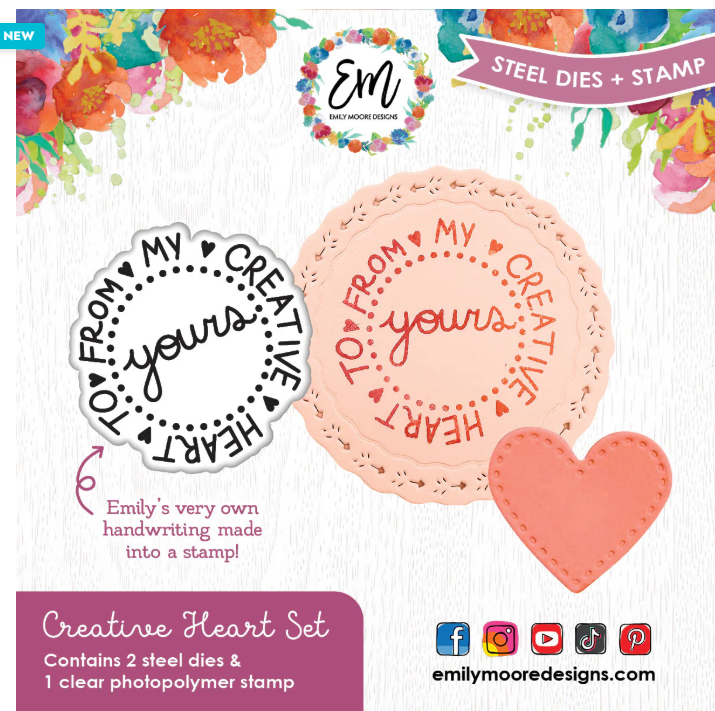 Emily Moore Designs - Creative Heart Die and Stamp Set