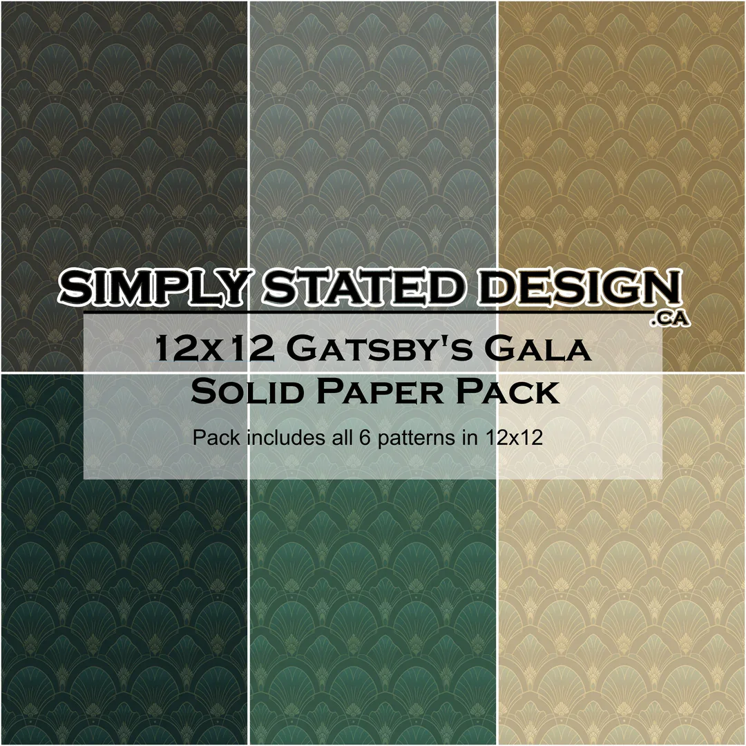 Gatsby's Gala 12 x 12 Solid Paper Pack