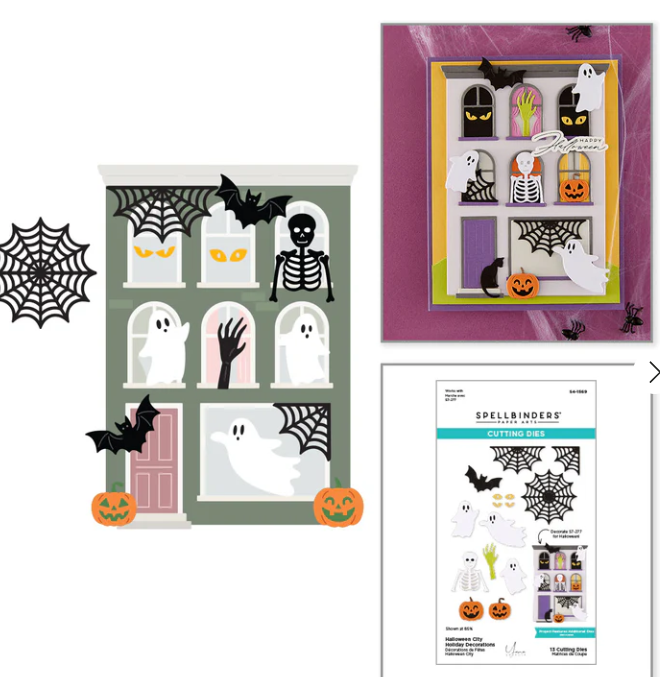 Spellbinders - Halloween City Holiday Decorations Etched Dies