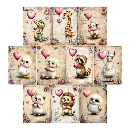 Simply Stated Design-Cute Valentine Critter Card A2 Fronts