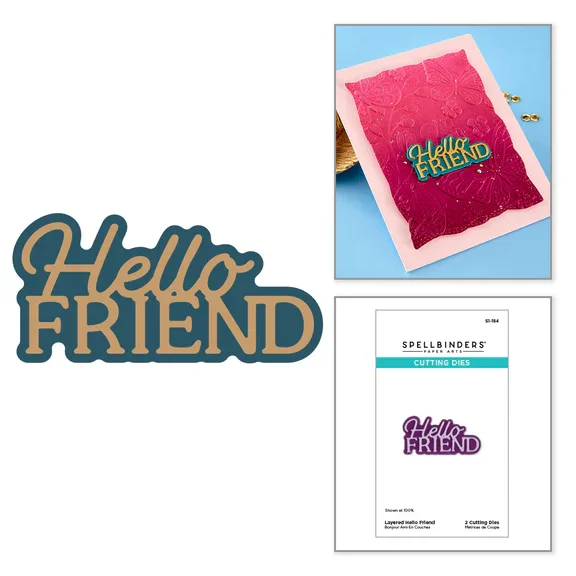 Spellbinders Layered Hello Friend Die Set