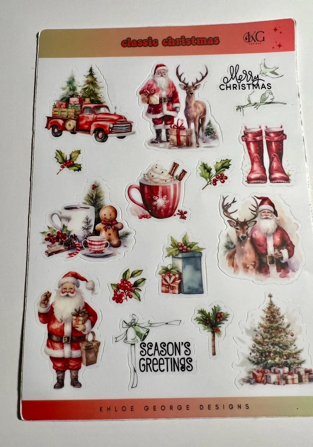 Journal Stickers-Khloe George Designs-classic christmas