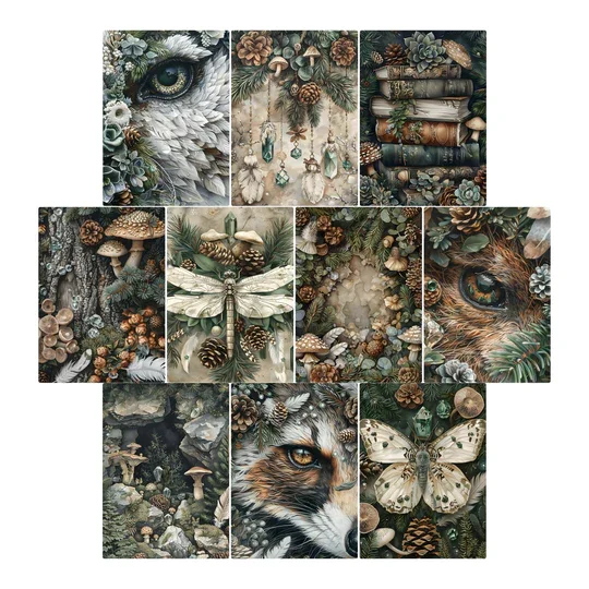 Simply Stated Design-Mystic Forest A2 Card Fronts