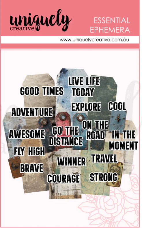 Uniquely Creative - Grunge Tags & Tiltles Ephemera