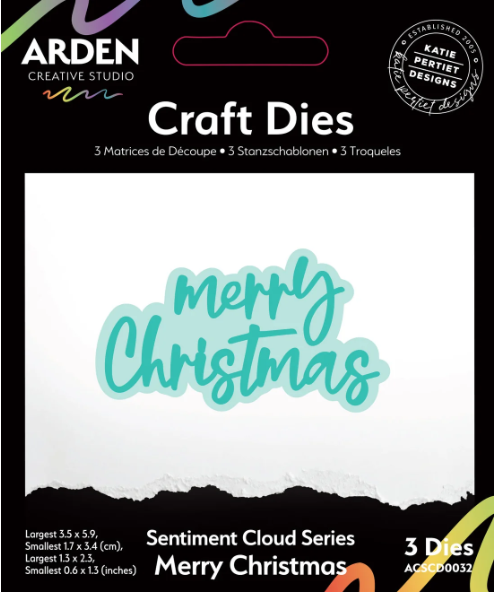 Arden Creative - Sentiment Cloud Series Merry Christmas Craft Die Set