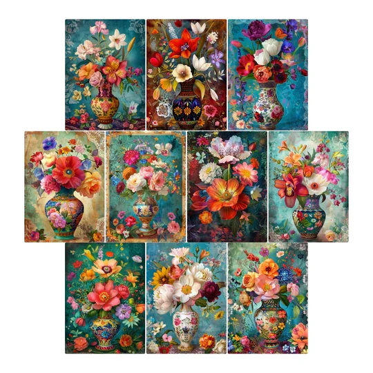 Simply Stated Design - Dramatic Floral A2 Cards Base