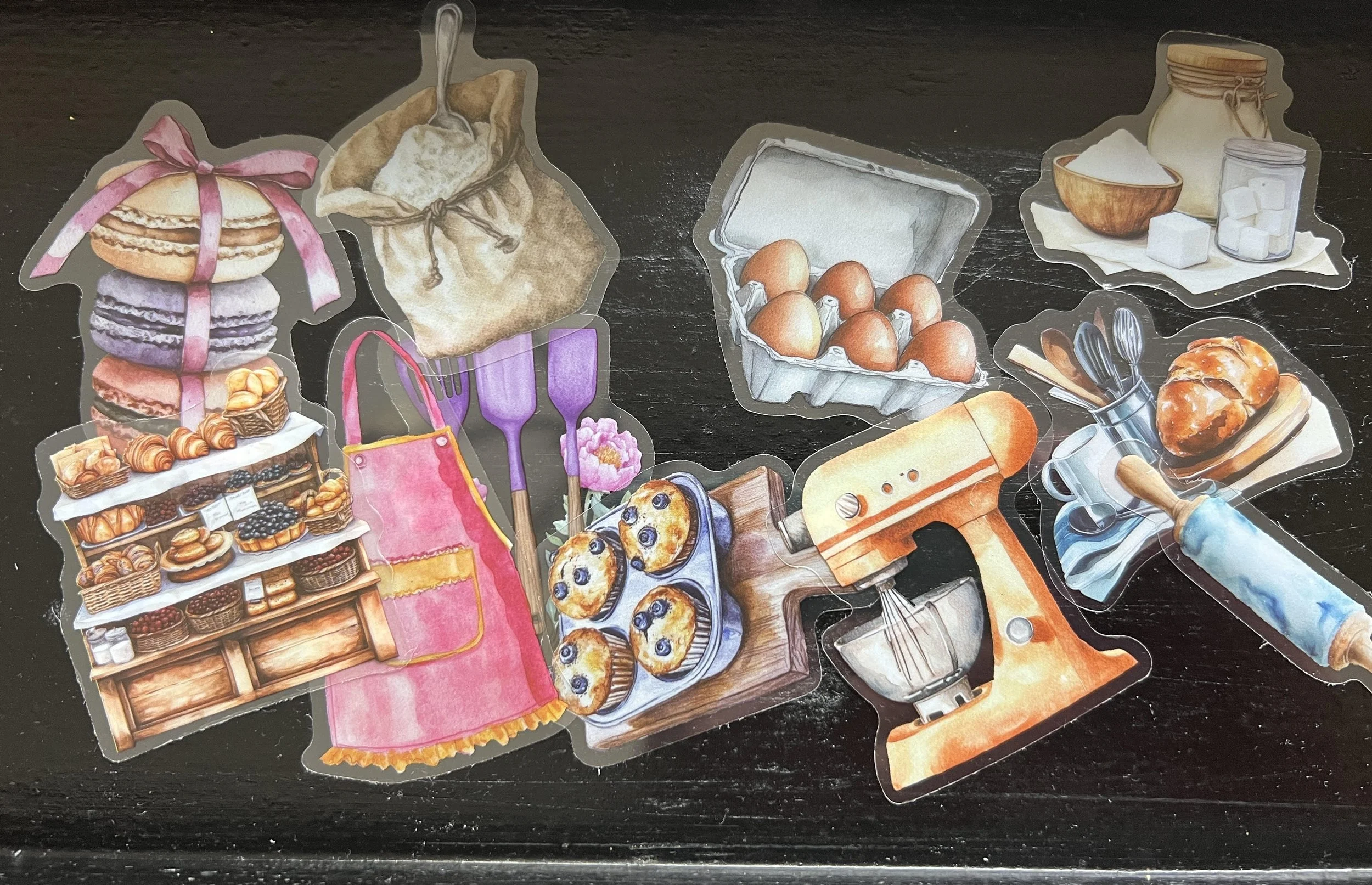 PET Vinyl Stickers, Baking Stickers