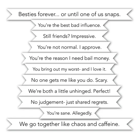 LDRS - Snarky Best Friends Stack Stamp