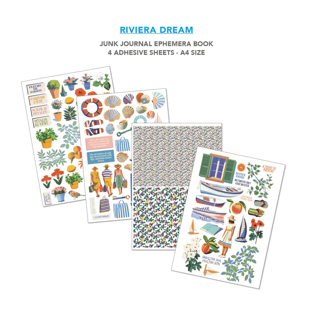 ciao-bella-riviera-dream-junk-journal-ephemera-book-a4-32-page #3.webp