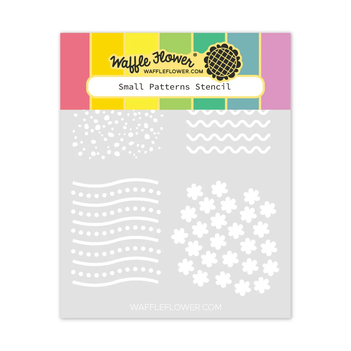 Waffle Flower Crafts-Small Patterns Stencil