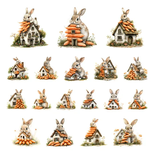 Simply Stated Design-  Sir Crunch Alot Bunny Burrows Ephemera