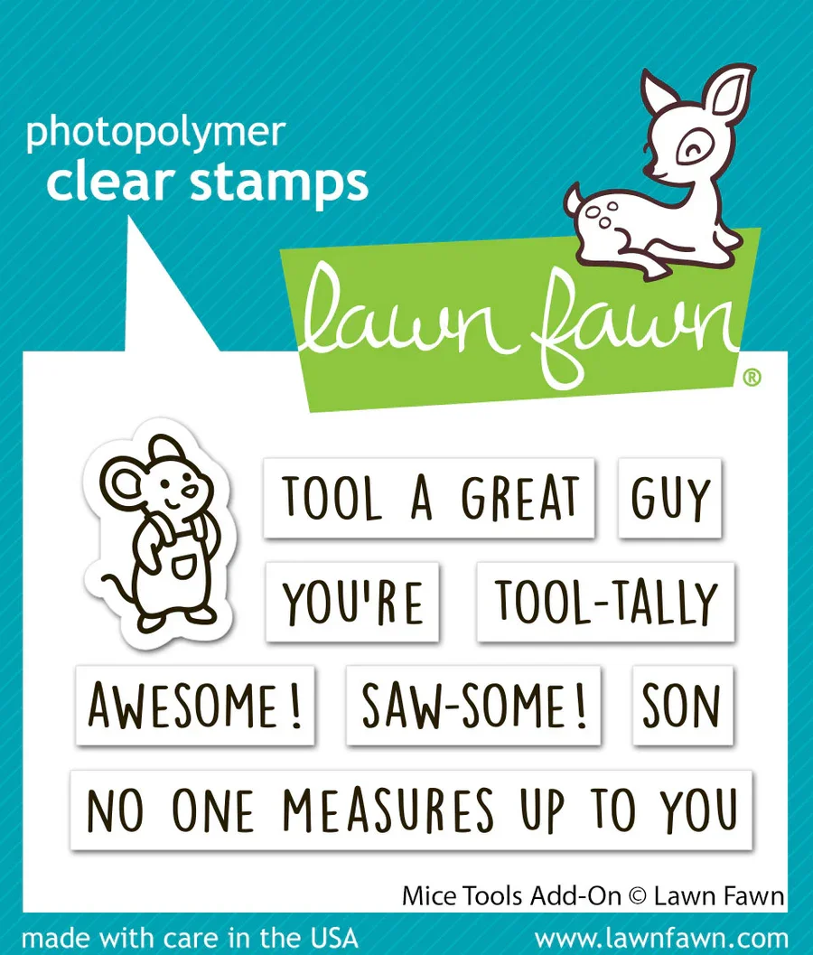 Lawn Fawn - Mice Tool add-On Stamp, Die, and Stencil