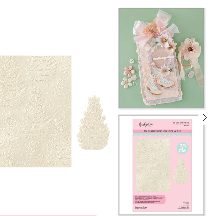 Spellbinders - Sparkling Trees 3D Embossing Folder by Frank Garcia