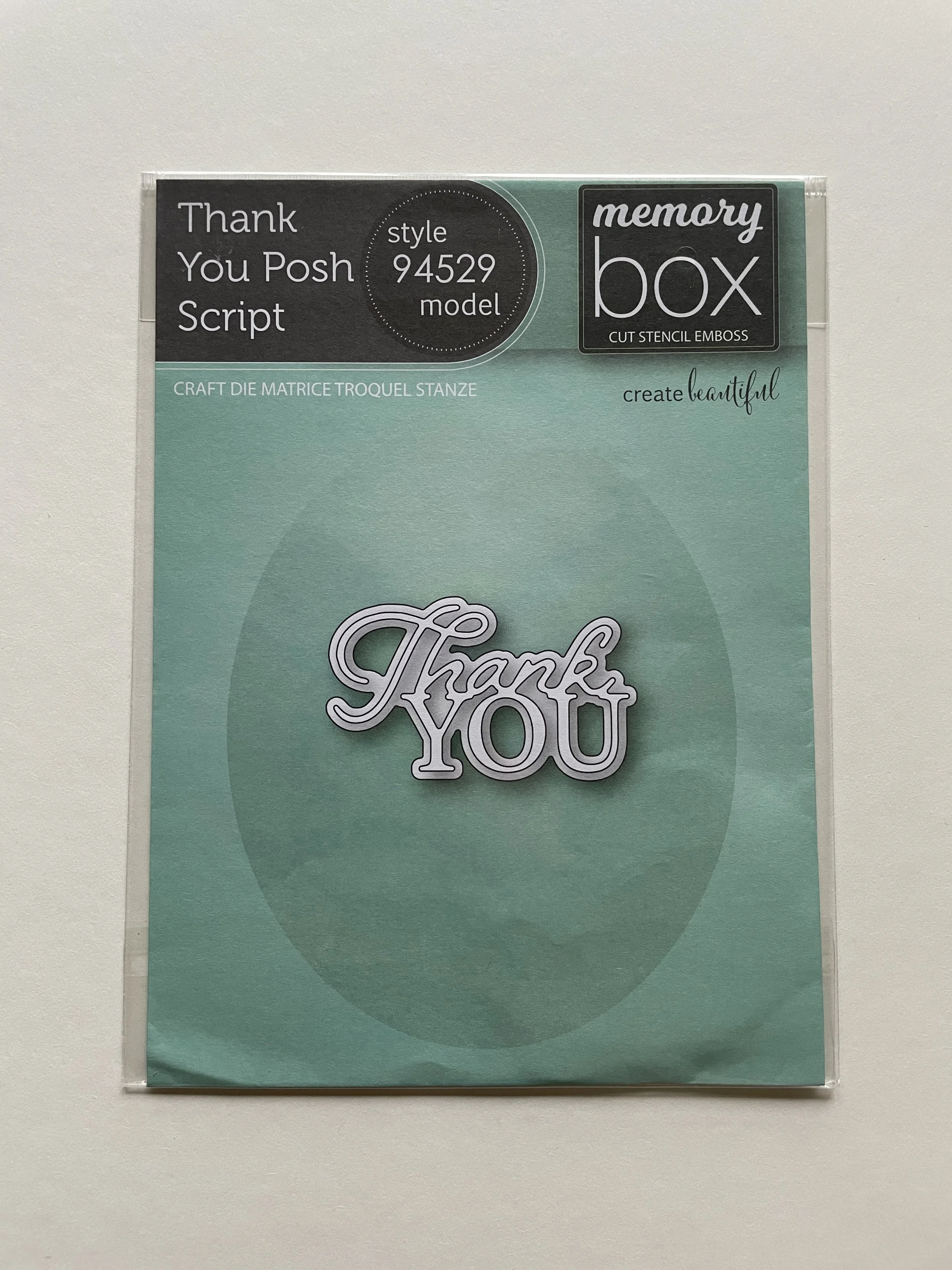 Memory Box Thank You Posh Script