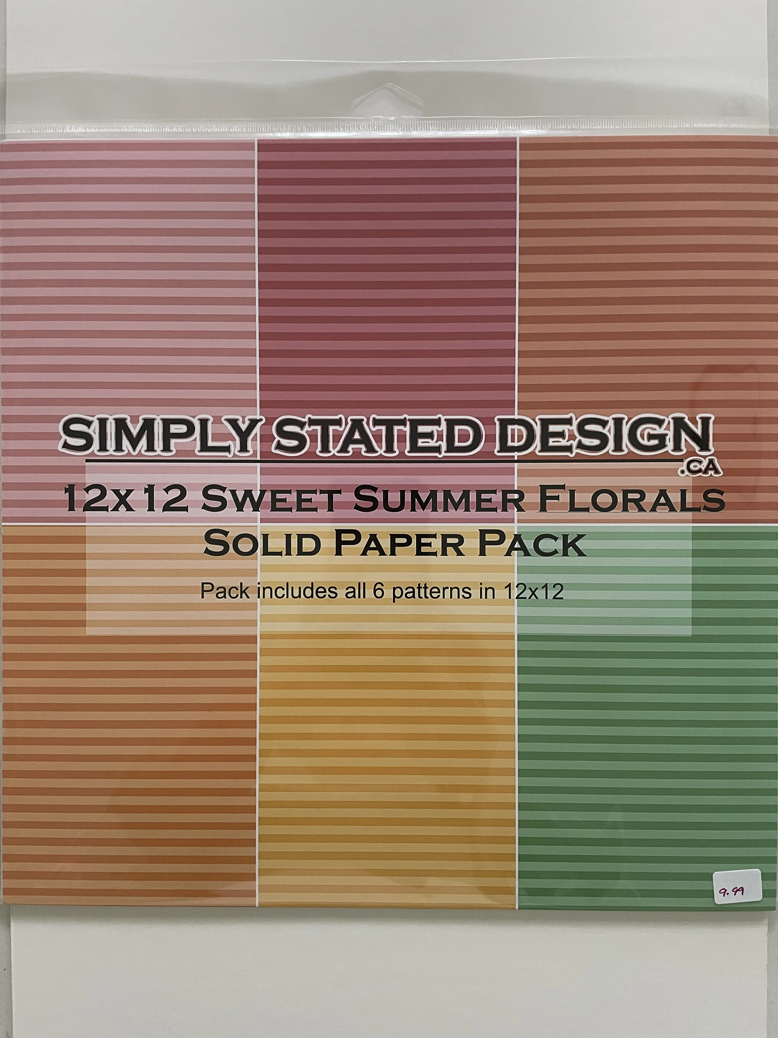 Simply Stated Design 12x12 Sweet Summer Florals Solid Paper Pack