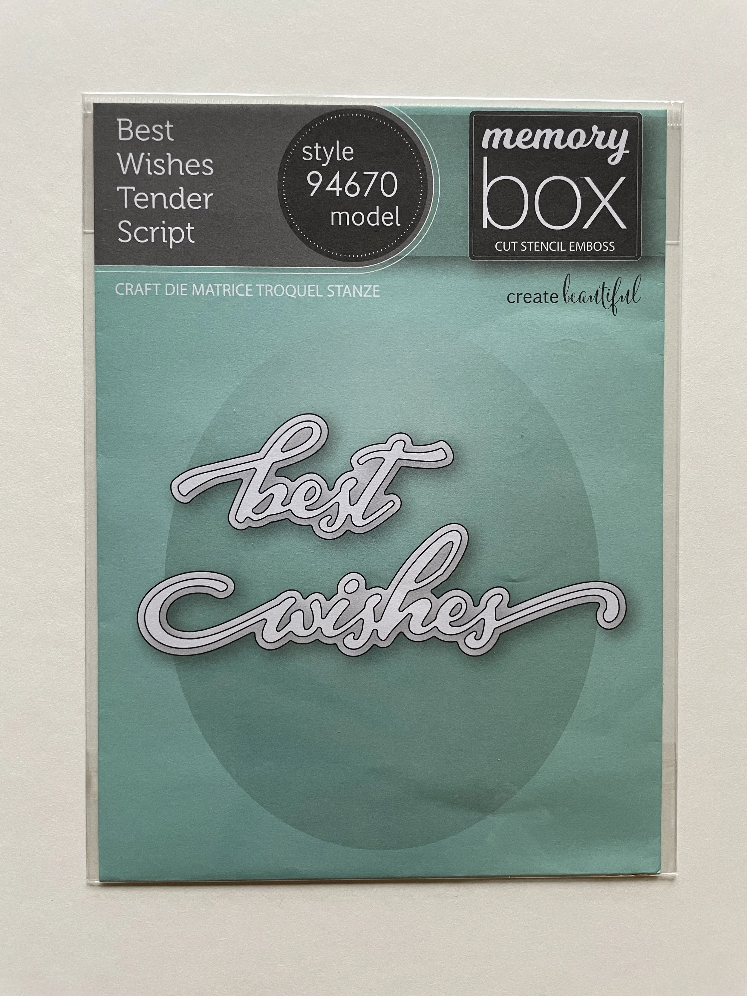 Memory Box Best Wishes Tender Script