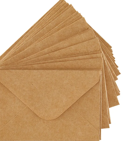 Spellbinders - Mini Envelopes Kraft and White
