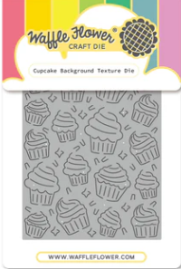 Waffle Flower Crafts - Cupcake Background Texture Die and Background Coloring stencil