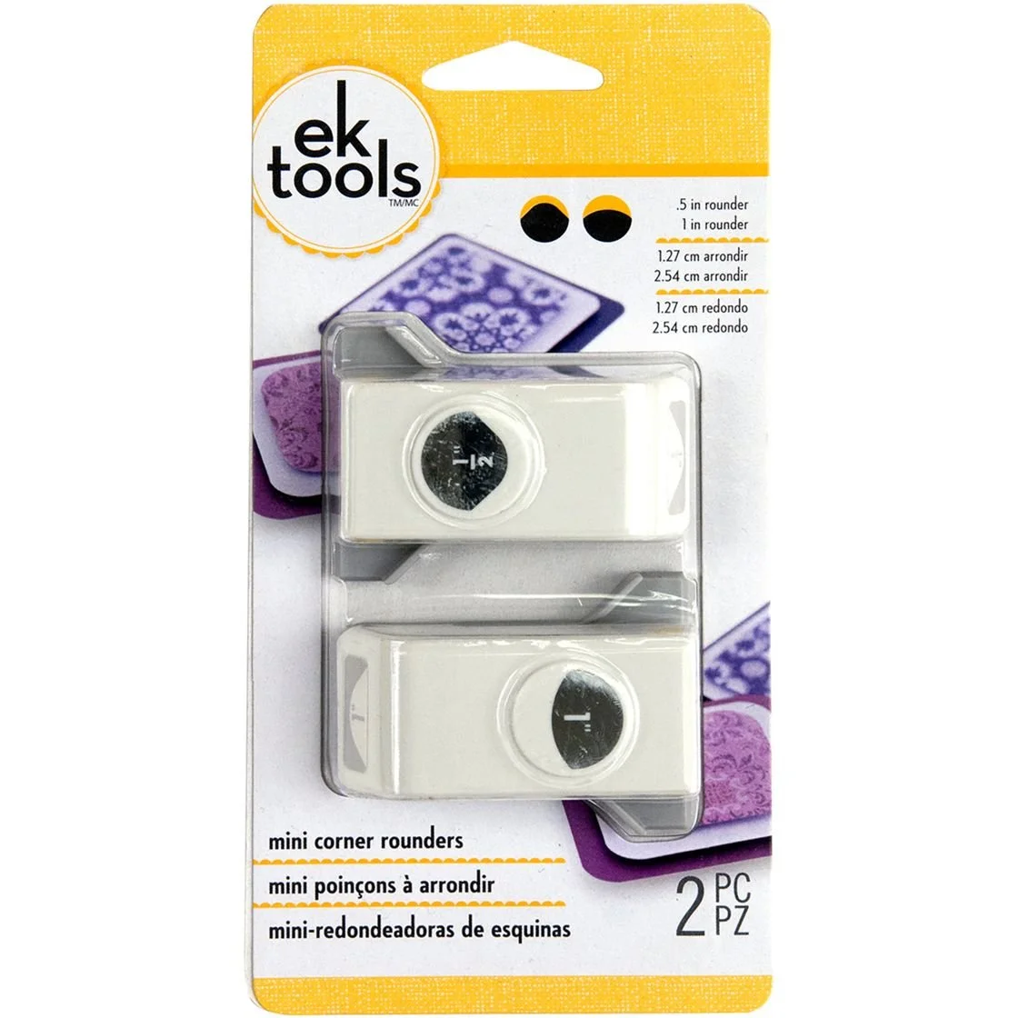 EK Mini Corner Rounder Punches 2/pkg