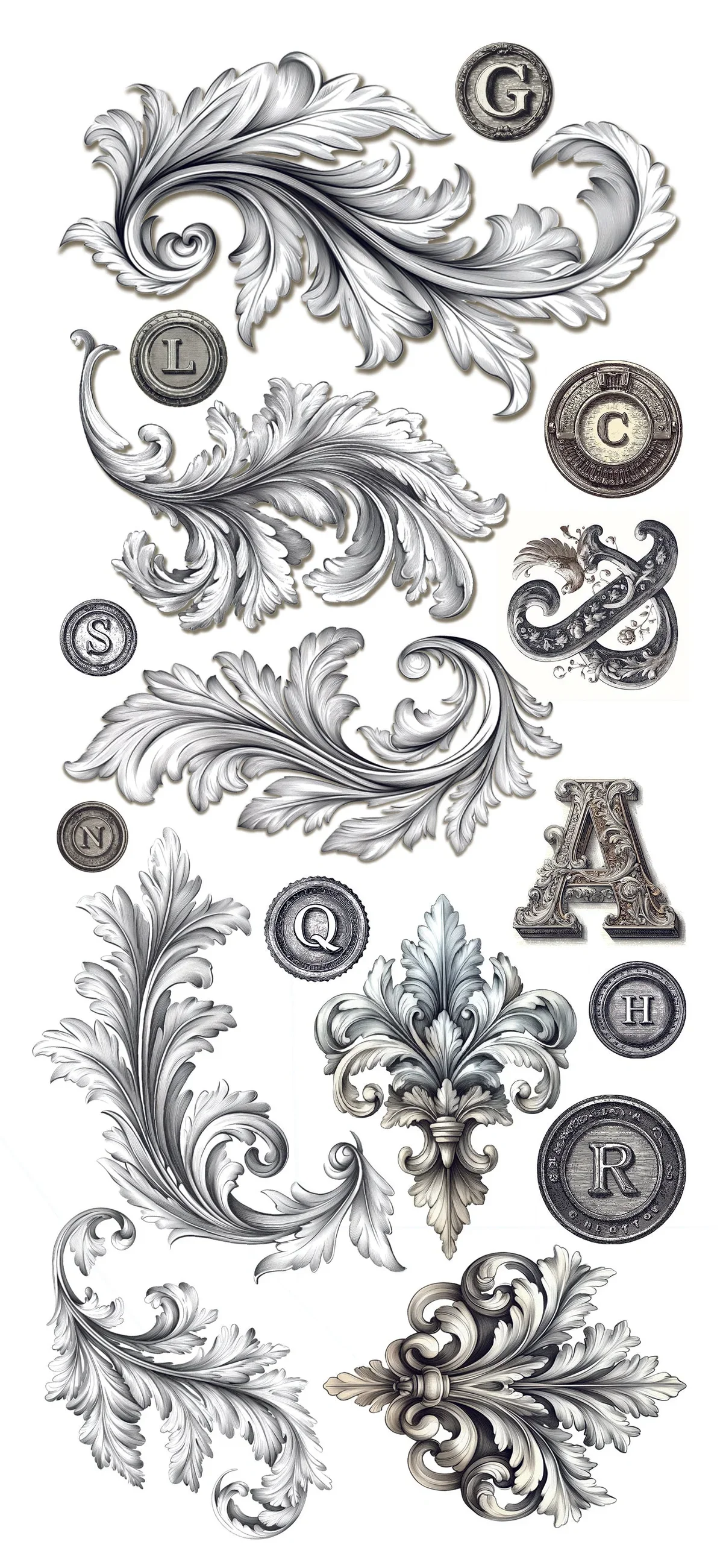 ciao-bella-typographic-art-stickers-transparent-adhesive-sheets #3.webp