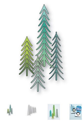 Poppystamps - Trimmed Trees Craft Die