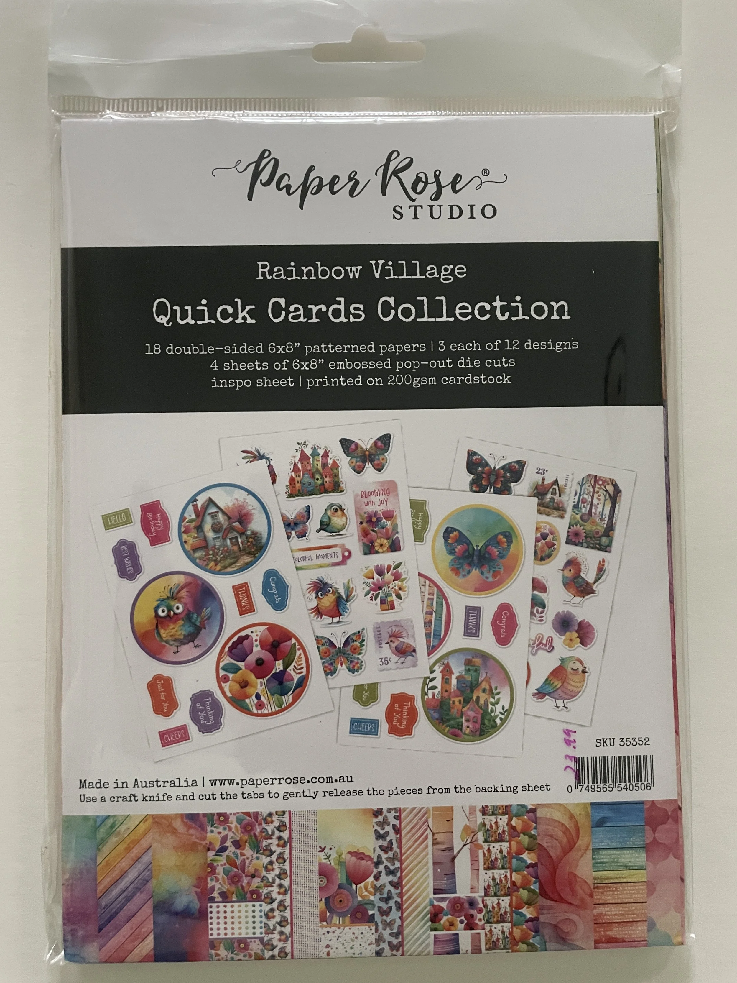 Paper Rose Studio Rainbow Village Quick Cards Collection