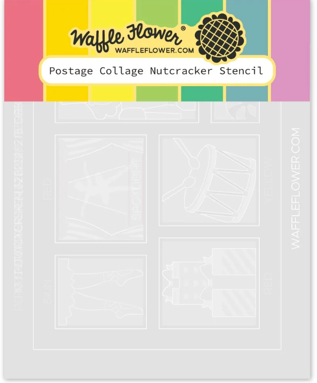 Waffle Flower Crafts - Postage Collage Nutcracker Stencil.png