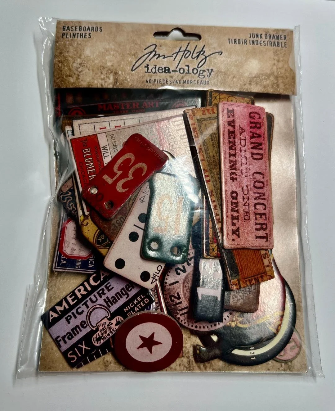 Ranger-Tim Holtz Junk Drawer, Baseboards