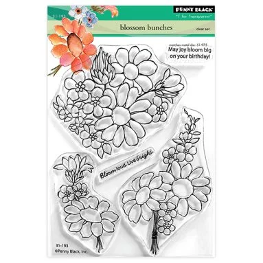 Penny Black Blossom Bunch Stamp and Die Set
