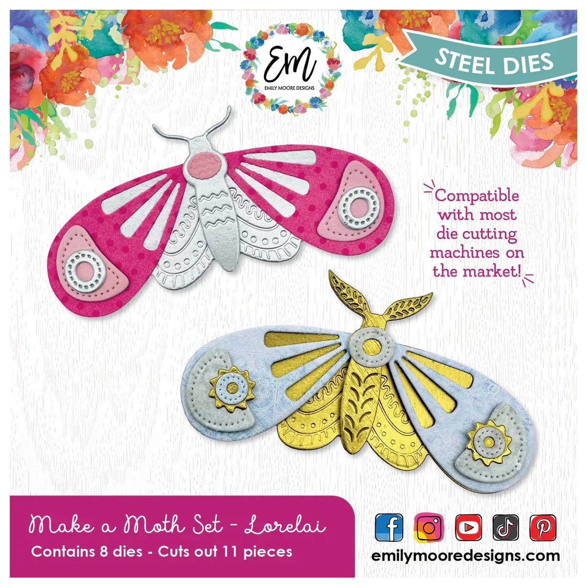 Emily Moore Designs- Make a Moth Die Set-Lorelai